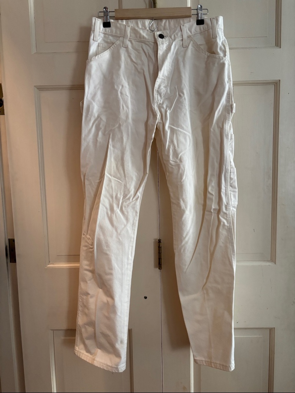 Dickies Men's Cream/Tan Cargo Pants with Side Utility Pocket